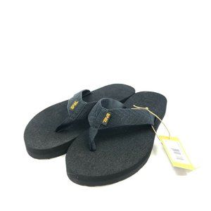 Teva Women's Mush II Flip Flop, Fronds Black US Size 6 M